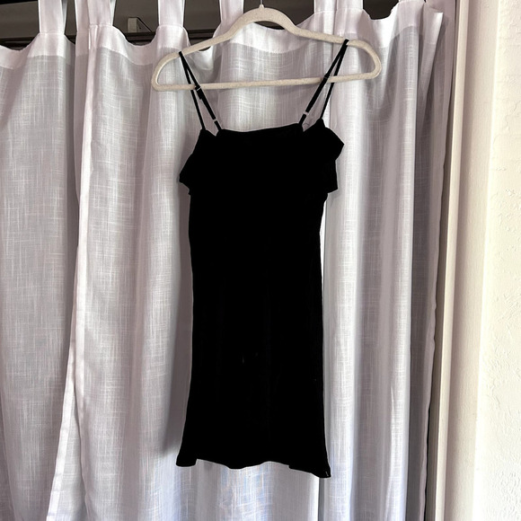 Maronie by Anthropologie Ruffled Short Sundress in Black / Small - Picture 3 of 7